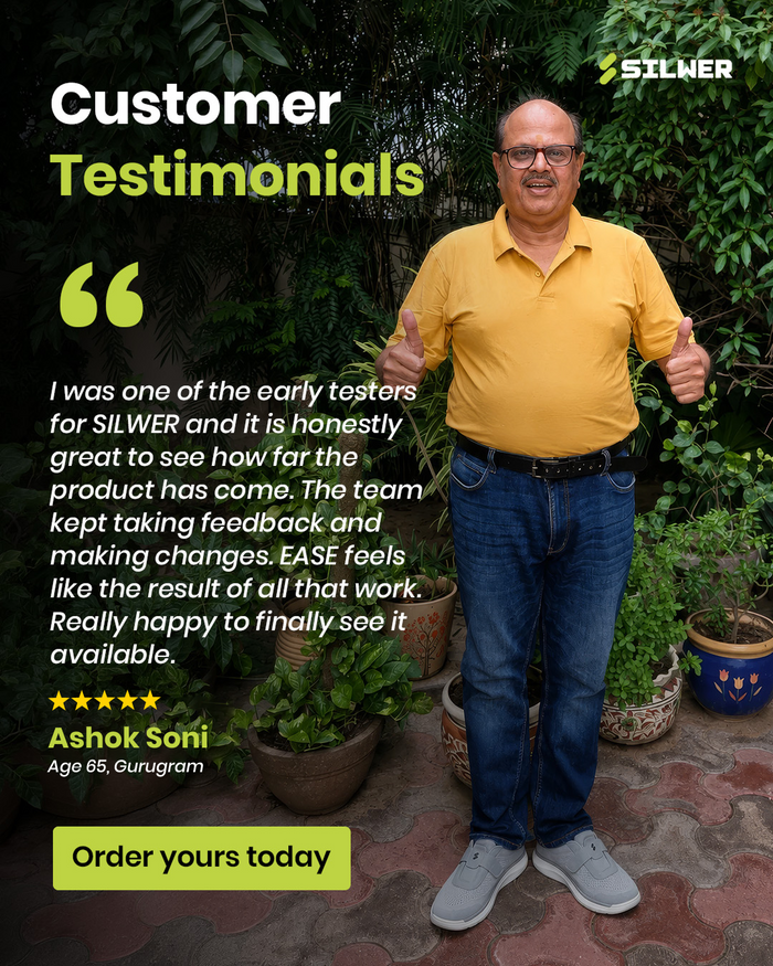 Ashok Soni, Silwer wearer from Gurugram, customer testimonial