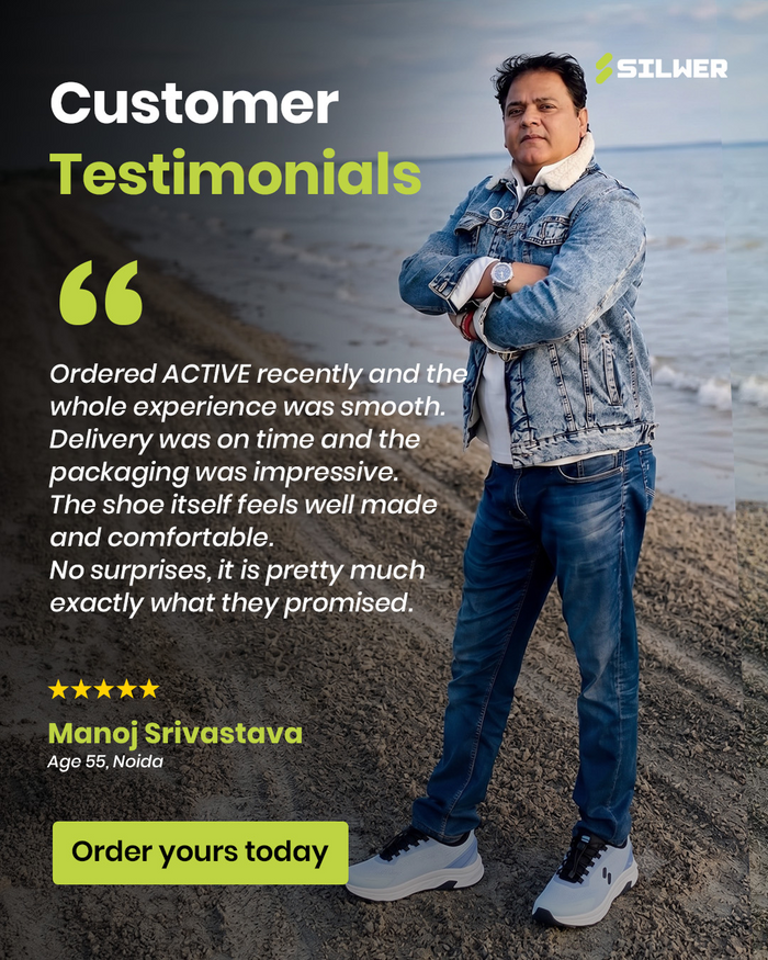 Manoj Srivastava, Silwer wearer from Noida, customer testimonial